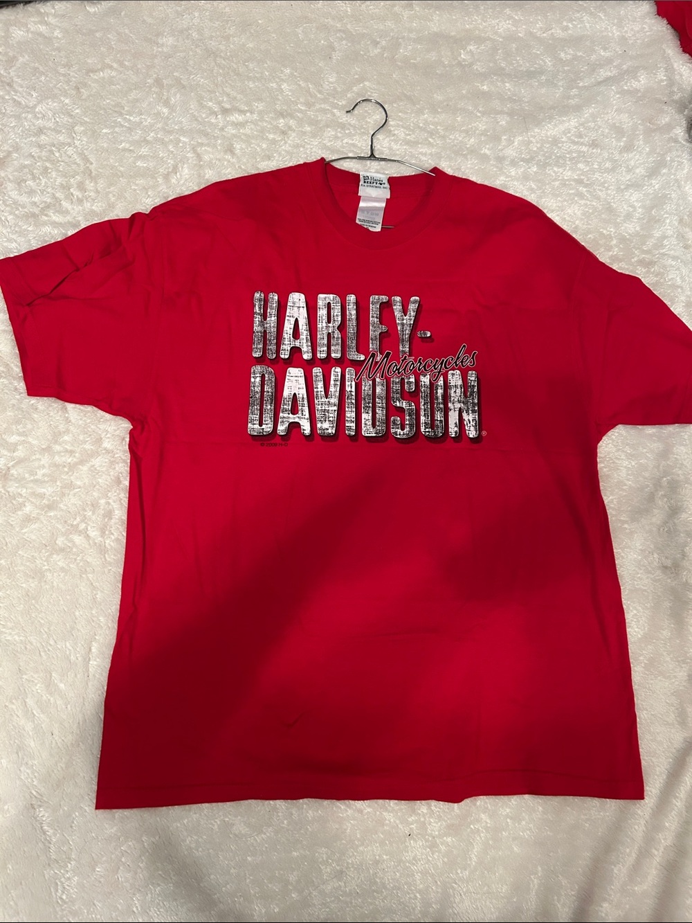 Harley-Davidson Red Short-Sleeve Logo Tee for Men